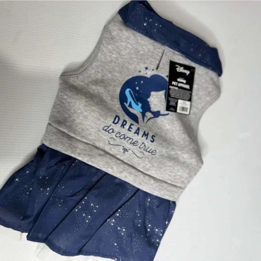 Disney Cinderella "Dreams Come True" Dog & Cat Sweatshirt Dress - Size Medium - Picture 10 of 13